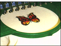 butterfly being "born" embroidered